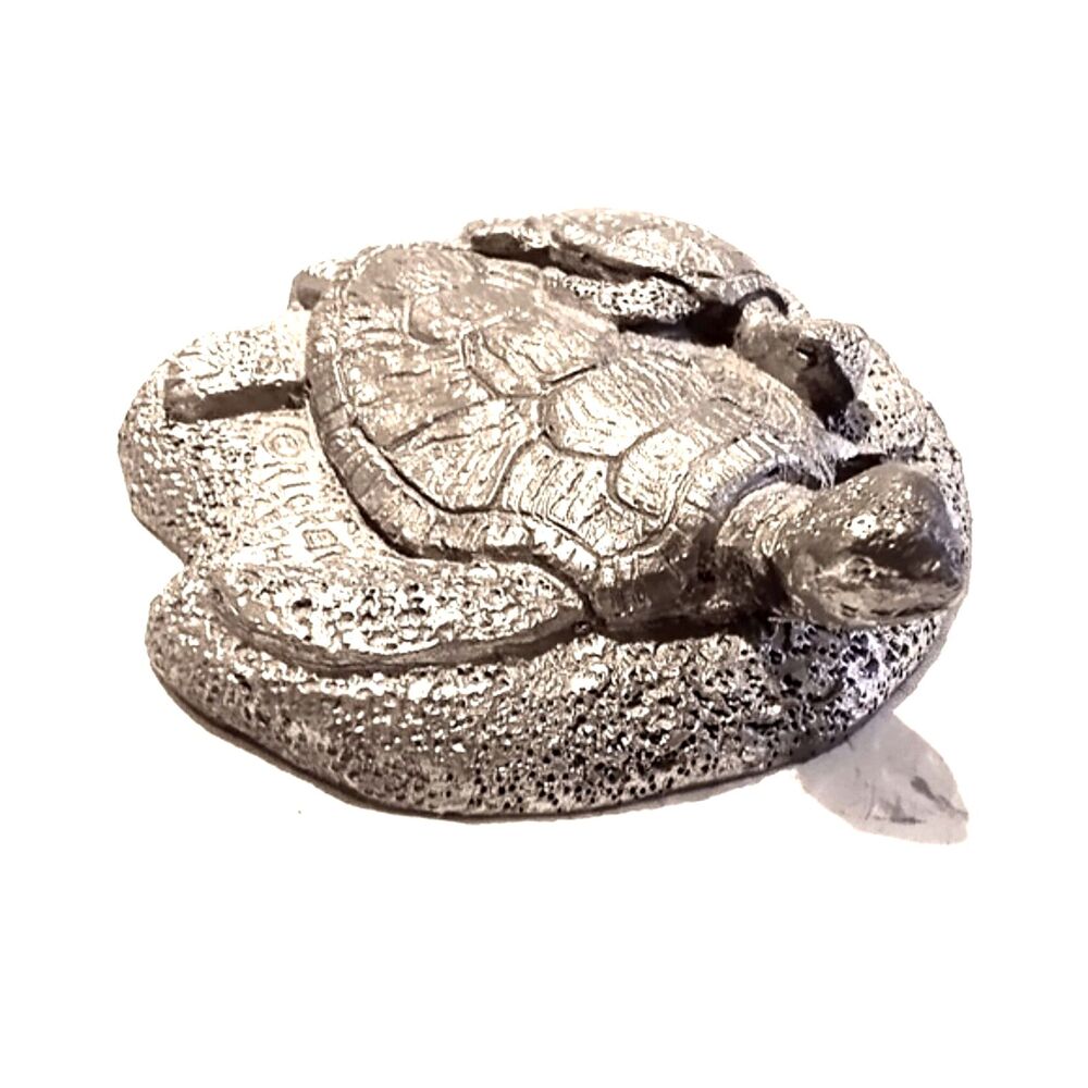 Vintage Ricker Pewter Turtle Figurine